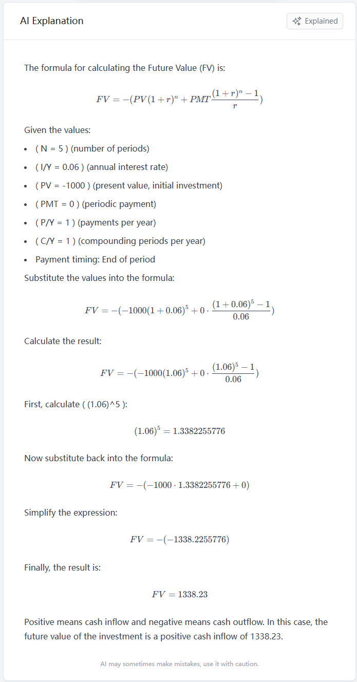 Future Value Calculation